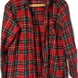 Old Navy Red Plaid Button Down Shirt